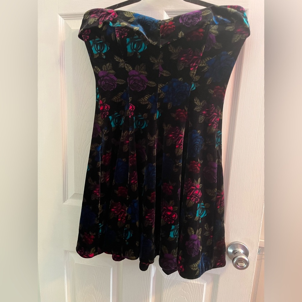 Betsey Johnson Multicolor Floral Velvet Dress